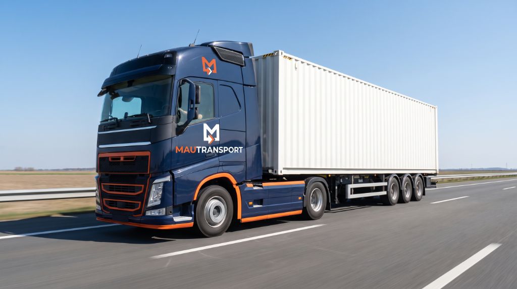 Camion MauTransport in viaggio su un'autostrada europea